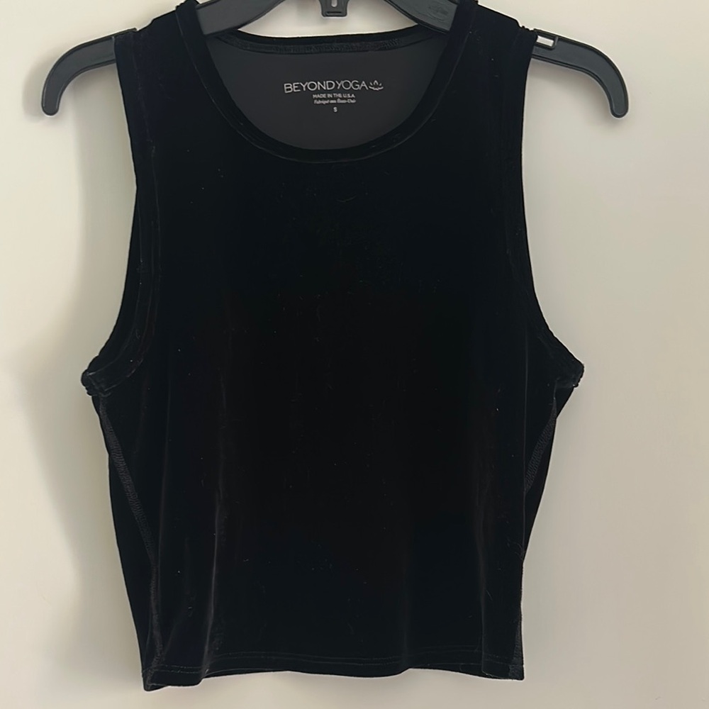 Beyond Yoga Velvet Black Tank Top
